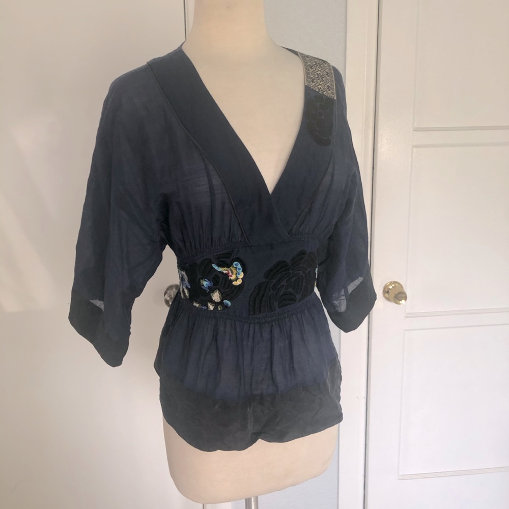 Navy blouse